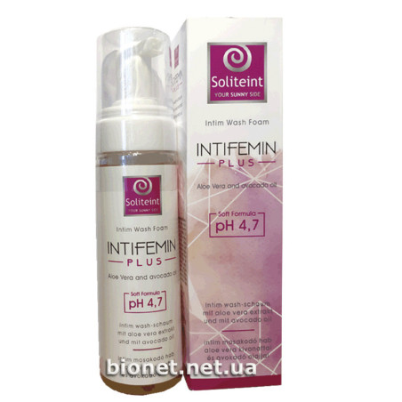 Пена для интимной гигиены Intimfemin Бионет купить, ежедневная интимная гигиена, бережная очистка деликатной зоны, поддержание